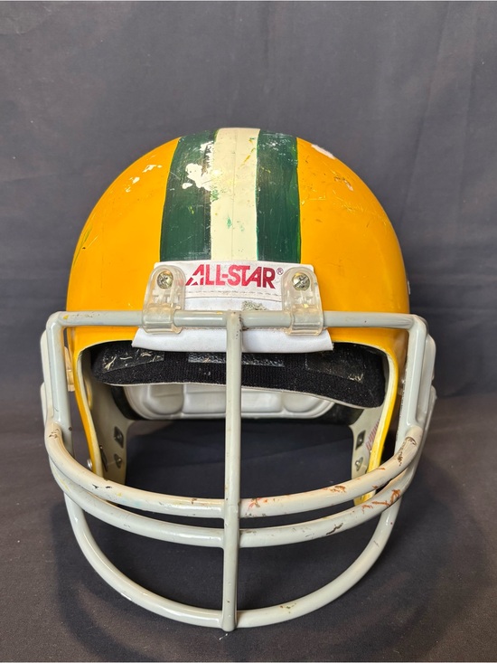 All-Star Other - All-Star Youth Yellow Green Handpainted Football Helmet